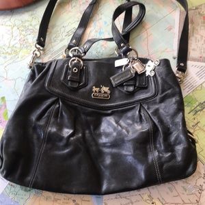 Coach Purse Black with purple interior